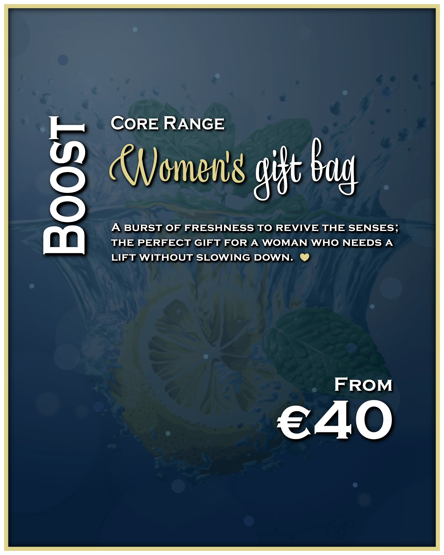 "Boost" Women's gift bag (Information)