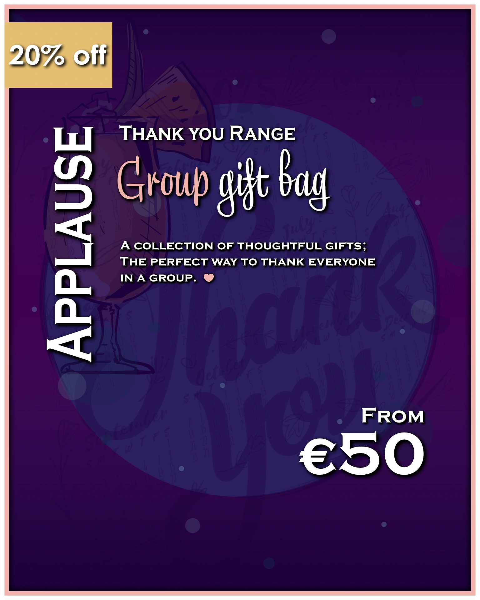 "Applause" - Group thank you gift bag