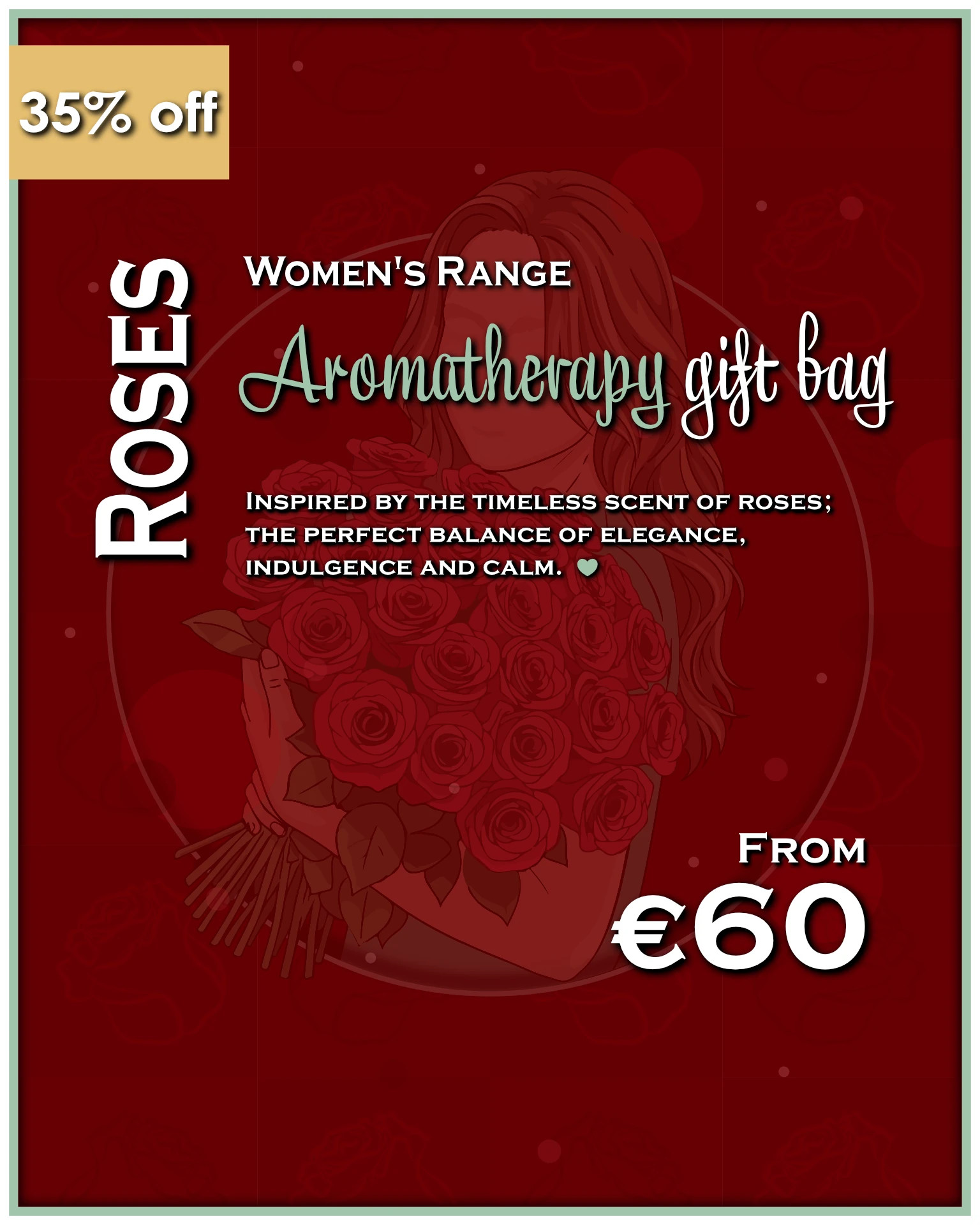 "Roses" - Women's aromatherapy gift bag